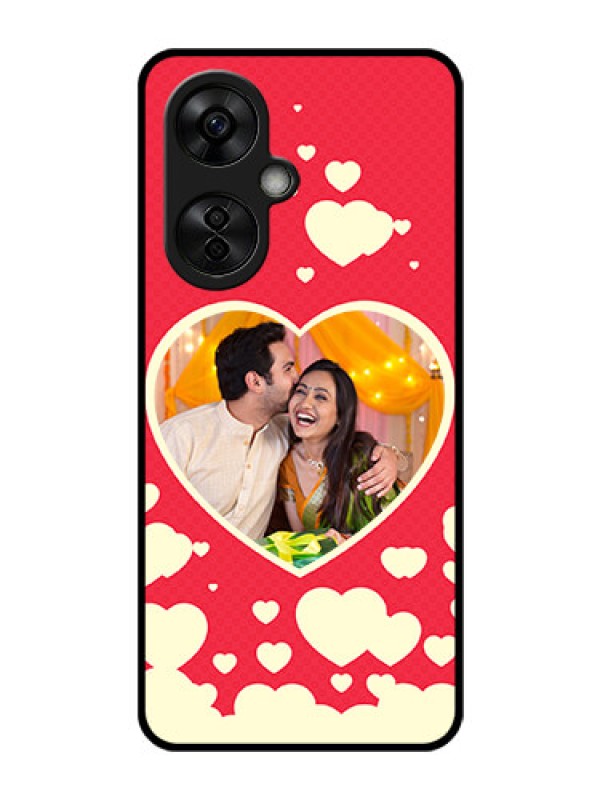 Custom OnePlus Nord CE 3 Lite 5G Custom Glass Mobile Case - Love Symbols Phone Cover Design