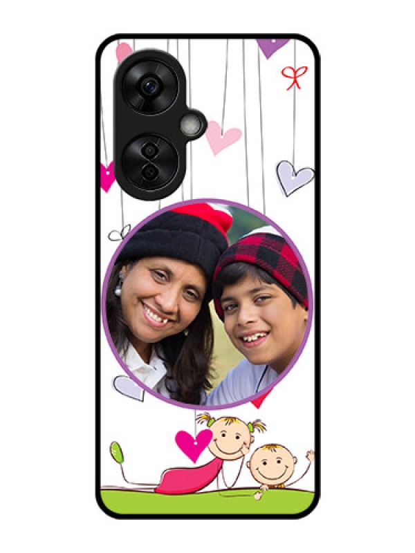 Custom OnePlus Nord CE 3 Lite 5G Photo Printing on Glass Case - Cute Kids Phone Case Design