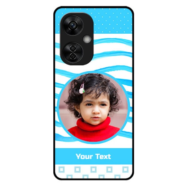 OnePlus Nord CE 3 Lite 5G Custom Glass Phone Case - Simple Blue Case Design OnePlus Nord CE 3 Lite 5G Custom Glass Phone Case - Simple Blue Case Design
