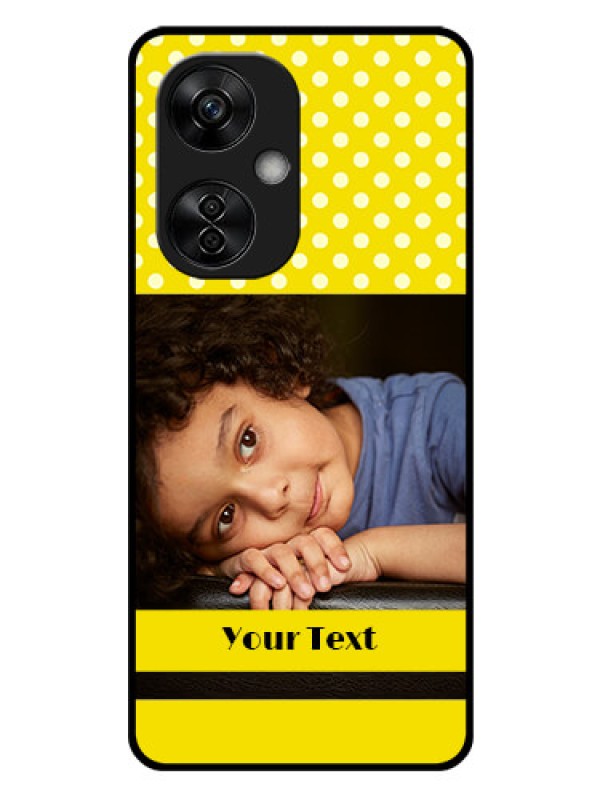 Custom OnePlus Nord CE 3 Lite 5G Custom Glass Phone Case - Bright Yellow Case Design