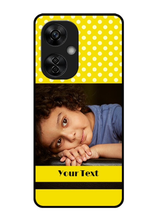 OnePlus Nord CE 3 Lite 5G Custom Glass Phone Case - Bright Yellow Case Design