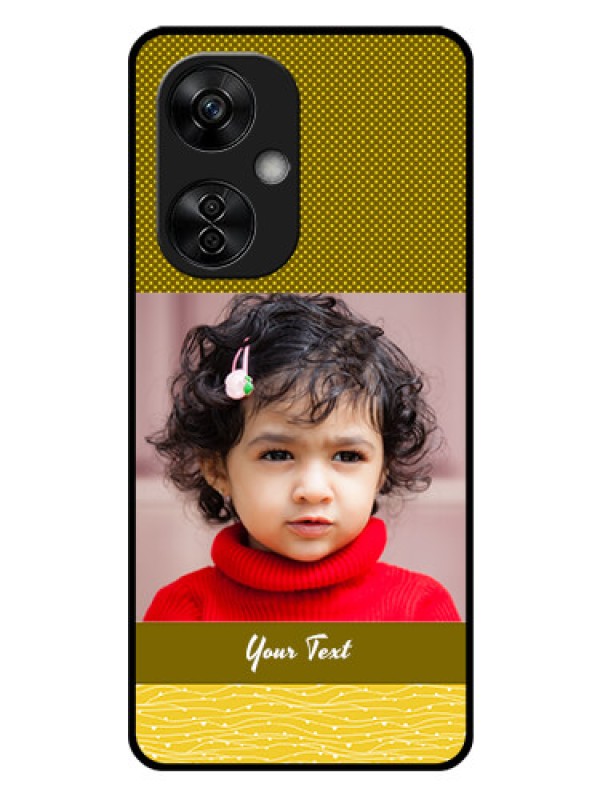 Custom OnePlus Nord CE 3 Lite 5G Custom Glass Phone Case - Simple Green Color Design