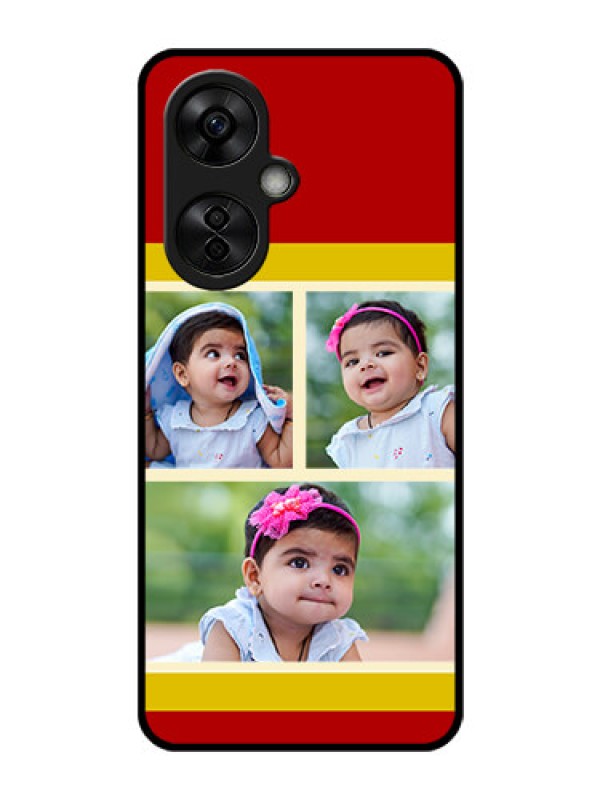 Custom OnePlus Nord CE 3 Lite 5G Custom Glass Mobile Case - Multiple Pic Upload Design