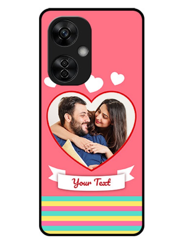 Custom OnePlus Nord CE 3 Lite 5G Photo Printing on Glass Case - Love Doodle Design