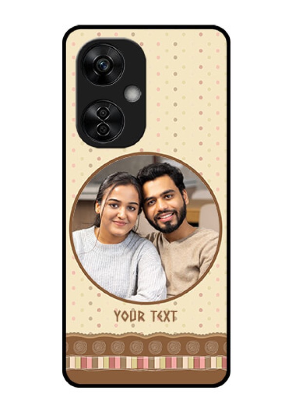 OnePlus Nord CE 3 Lite 5G Custom Glass Mobile Case - Brown Dotted Mobile Case Design