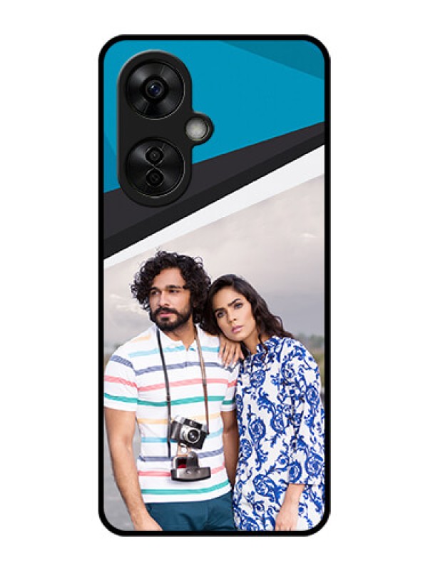 Custom OnePlus Nord CE 3 Lite 5G Photo Printing on Glass Case - Simple Pattern Photo Upload Design