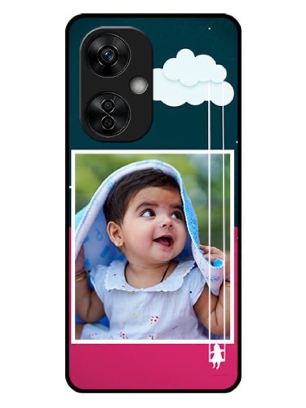 Custom OnePlus Nord CE 3 Lite 5G Custom Glass Phone Case - Cute Girl with Cloud Design