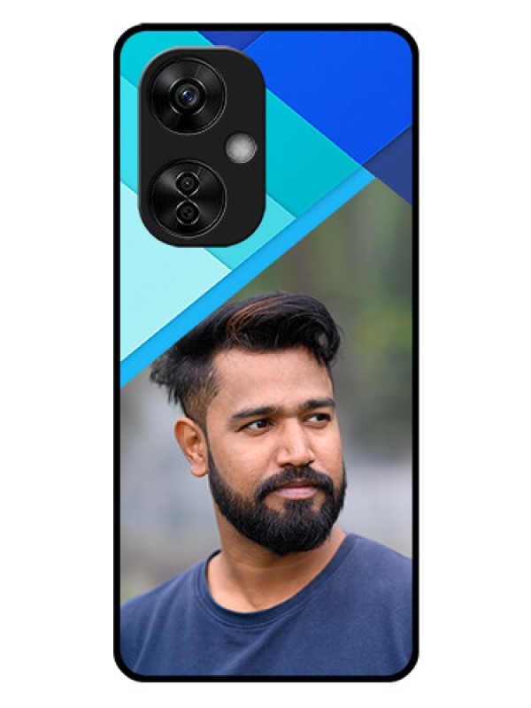 Custom OnePlus Nord CE 3 Lite 5G Custom Glass Phone Case - Blue Pattern Design