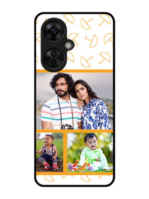 Custom OnePlus Nord CE 3 Lite 5G Custom Glass Mobile Case - Yellow Pattern Design