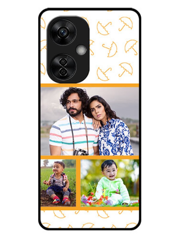 Custom OnePlus Nord CE 3 Lite 5G Custom Glass Mobile Case - Yellow Pattern Design