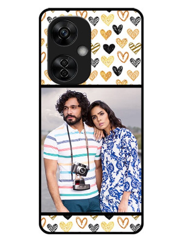 Custom OnePlus Nord CE 3 Lite 5G Photo Printing on Glass Case - Love Symbol Design