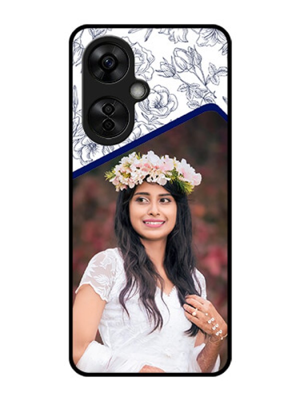 Custom OnePlus Nord CE 3 Lite 5G Personalized Glass Phone Case - Premium Floral Design