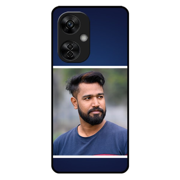 OnePlus Nord CE 3 Lite 5G Personalized Glass Phone Case - Simple Royal Blue Design OnePlus Nord CE 3 Lite 5G Personalized Glass Phone Case - Simple Royal Blue Design