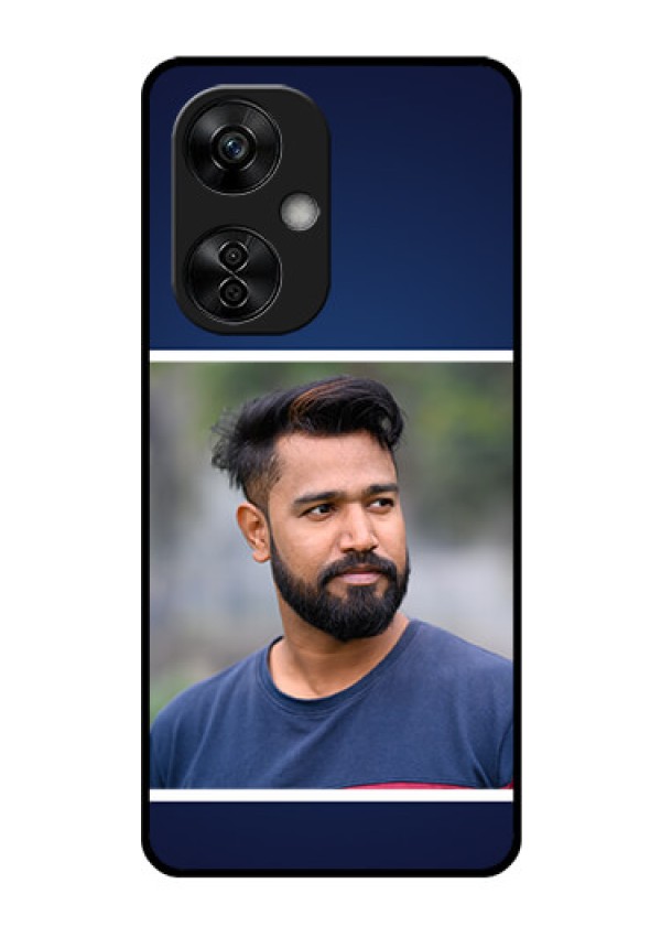 OnePlus Nord CE 3 Lite 5G Personalized Glass Phone Case - Simple Royal Blue Design