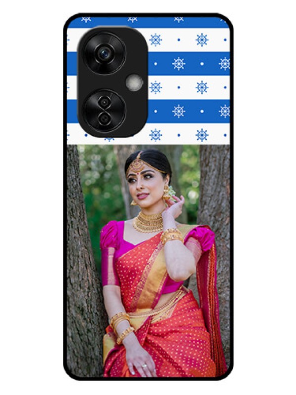 Custom OnePlus Nord CE 3 Lite 5G Photo Printing on Glass Case - Snow Pattern Design