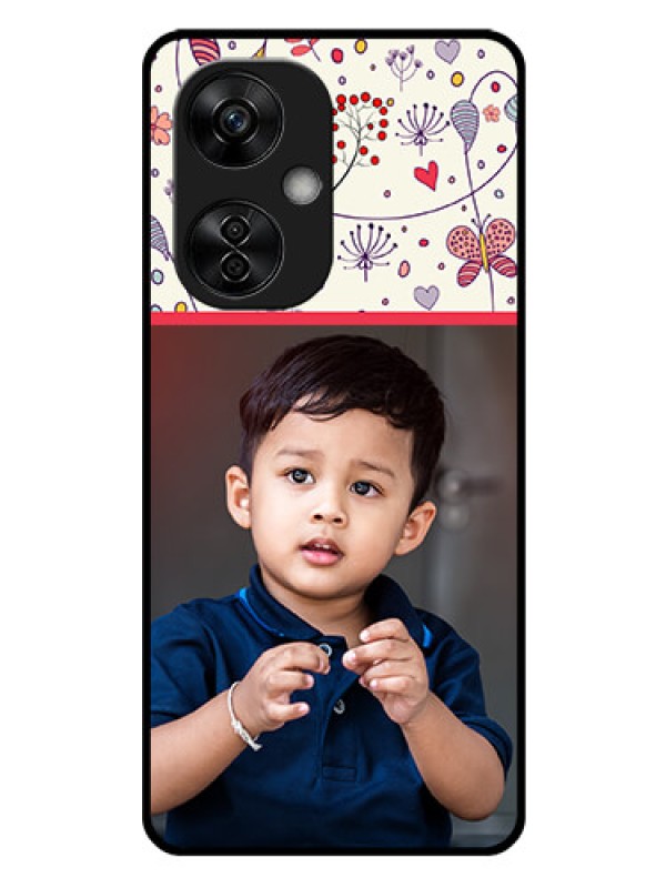 Custom OnePlus Nord CE 3 Lite 5G Custom Glass Mobile Case - Premium Floral Design