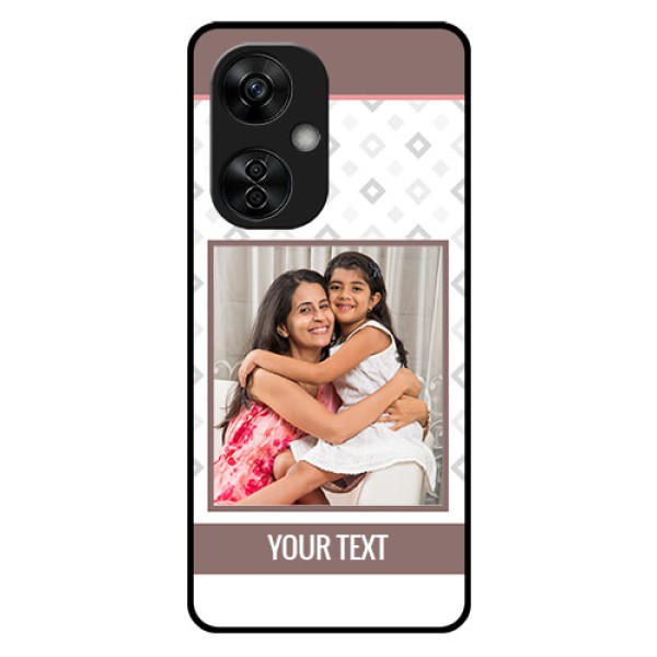 OnePlus Nord CE 3 Lite 5G Photo Printing on Glass Case - Simple Diamond Design