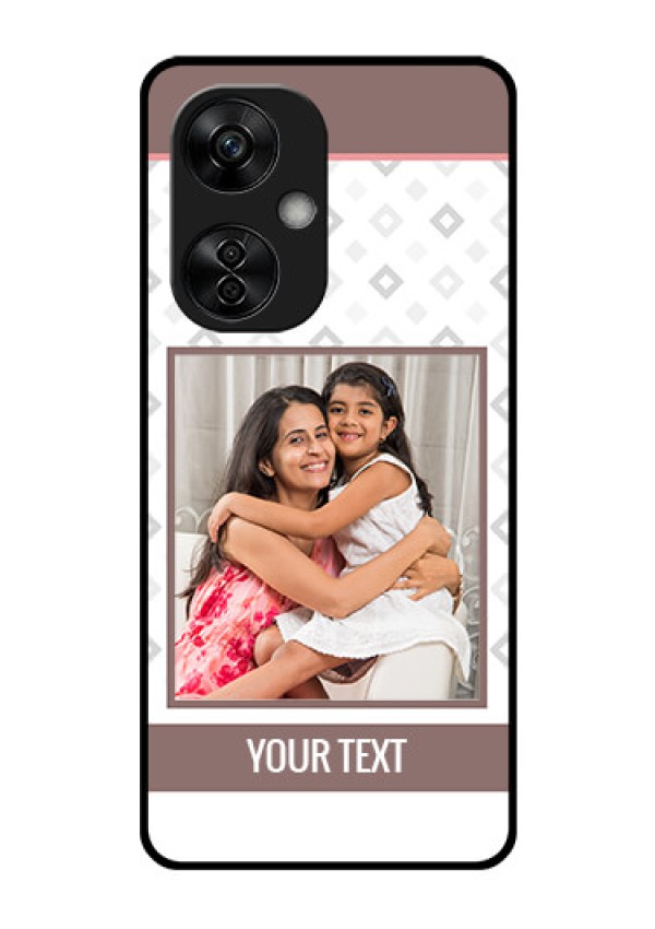 OnePlus Nord CE 3 Lite 5G Photo Printing on Glass Case - Simple Diamond Design