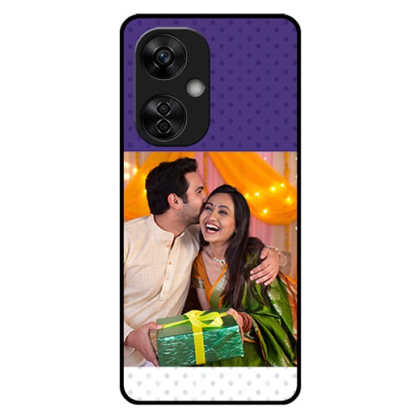OnePlus Nord CE 3 Lite 5G Personalized Glass Phone Case - Violet Pattern Design OnePlus Nord CE 3 Lite 5G Personalized Glass Phone Case - Violet Pattern Design