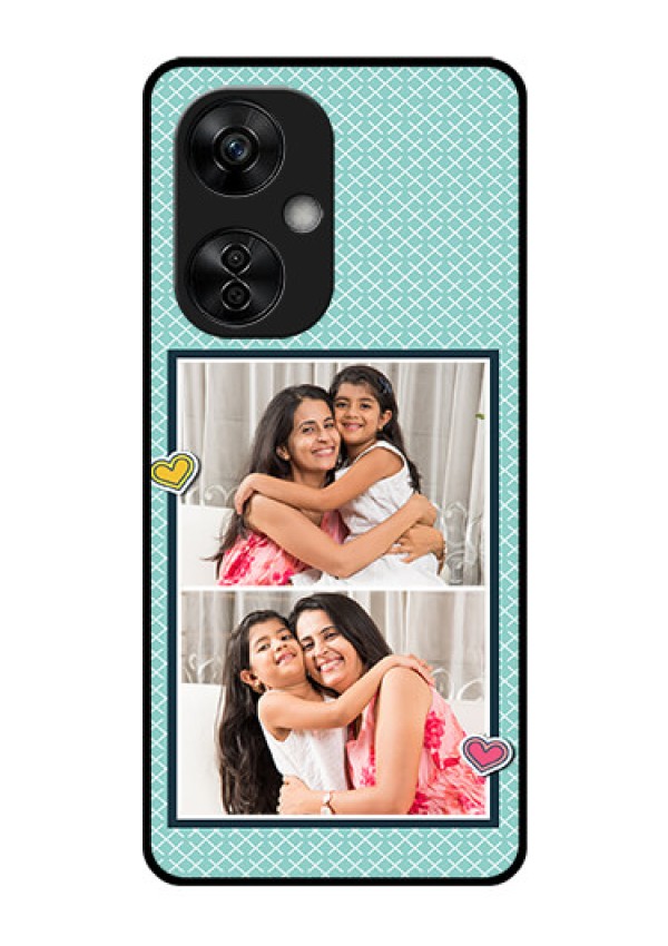 OnePlus Nord CE 3 Lite 5G Custom Glass Phone Case - 2 Image Holder with Pattern Design