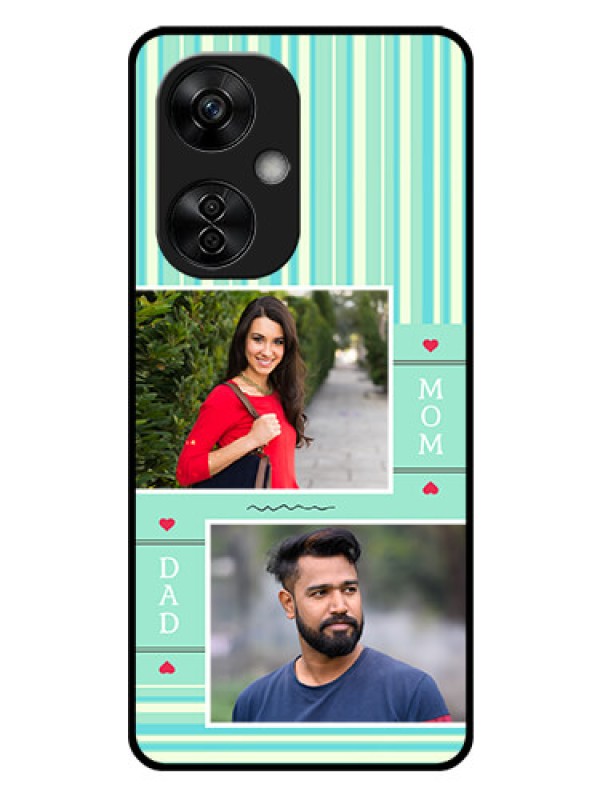Custom OnePlus Nord CE 3 Lite 5G Custom Glass Phone Case - Mom & Dad Pic Design