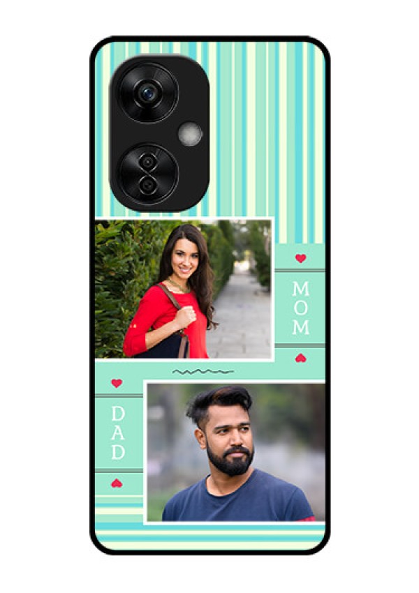 OnePlus Nord CE 3 Lite 5G Custom Glass Phone Case - Mom & Dad Pic Design