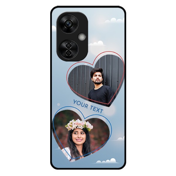 OnePlus Nord CE 3 Lite 5G Custom Glass Mobile Case - Blue Color Couple Design OnePlus Nord CE 3 Lite 5G Custom Glass Mobile Case - Blue Color Couple Design
