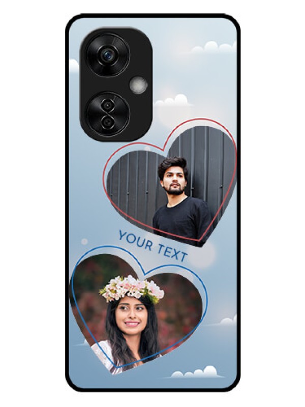 Custom OnePlus Nord CE 3 Lite 5G Custom Glass Mobile Case - Blue Color Couple Design