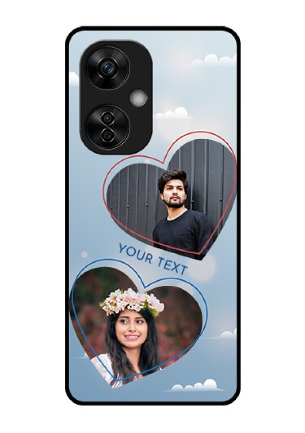 OnePlus Nord CE 3 Lite 5G Custom Glass Mobile Case - Blue Color Couple Design
