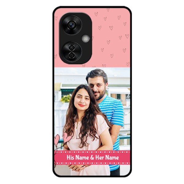 OnePlus Nord CE 3 Lite 5G Personalized Glass Phone Case - Love Design Peach Color OnePlus Nord CE 3 Lite 5G Personalized Glass Phone Case - Love Design Peach Color