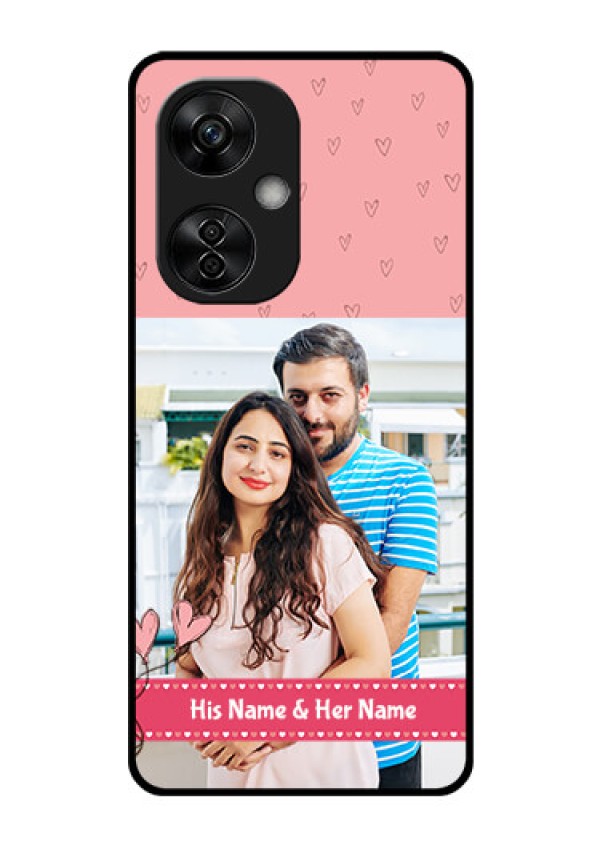 OnePlus Nord CE 3 Lite 5G Personalized Glass Phone Case - Love Design Peach Color