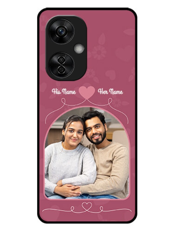 Custom OnePlus Nord CE 3 Lite 5G Photo Printing on Glass Case - Love Floral Design