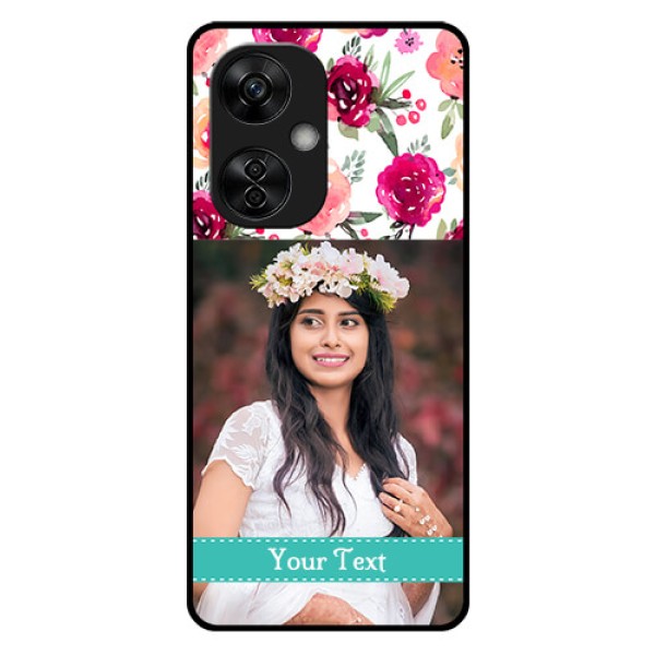 OnePlus Nord CE 3 Lite 5G Custom Glass Phone Case - Watercolor Floral Design OnePlus Nord CE 3 Lite 5G Custom Glass Phone Case - Watercolor Floral Design