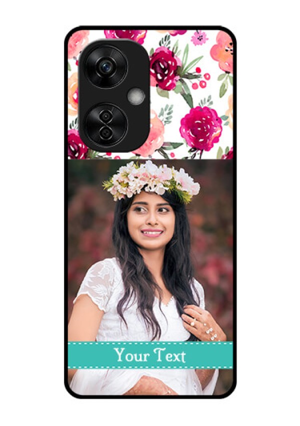 OnePlus Nord CE 3 Lite 5G Custom Glass Phone Case - Watercolor Floral Design