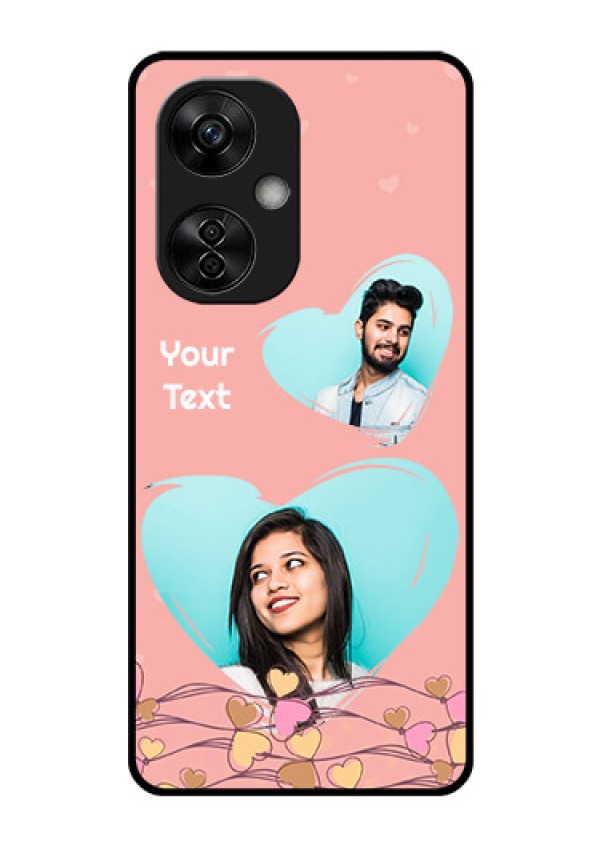 OnePlus Nord CE 3 Lite 5G Custom Glass Mobile Case - Love Doodle Design