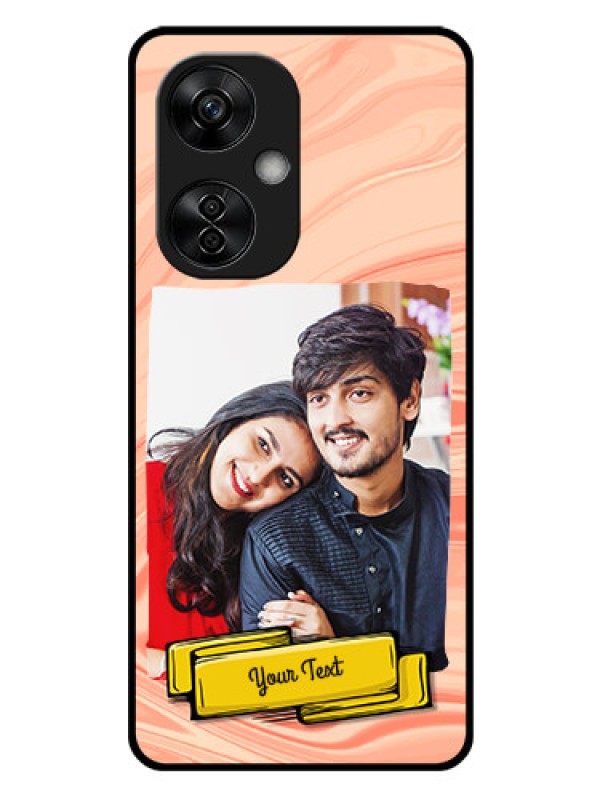 Custom OnePlus Nord CE 3 Lite 5G Personalized Glass Phone Case - Marble Texture Design