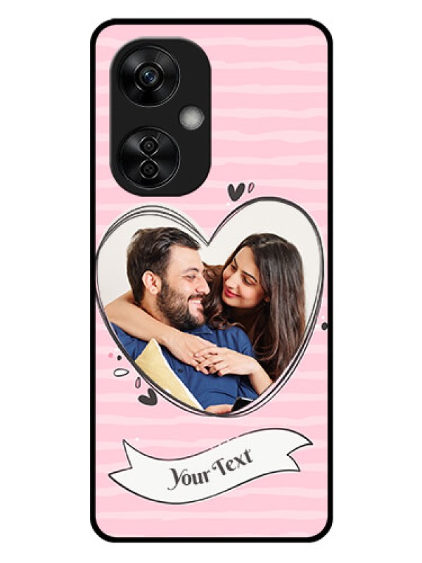 Custom OnePlus Nord CE 3 Lite 5G Custom Glass Phone Case - Vintage Heart Design