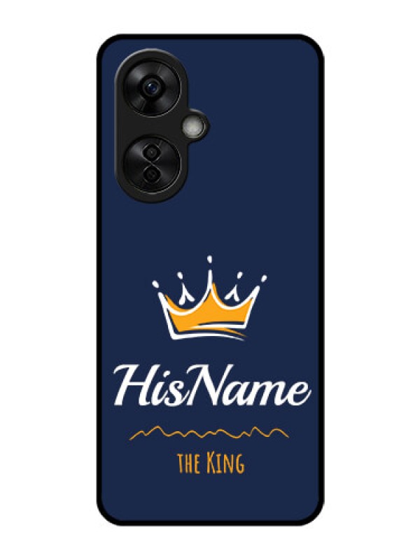 Custom OnePlus Nord CE 3 Lite 5G Glass Phone Case King with Name