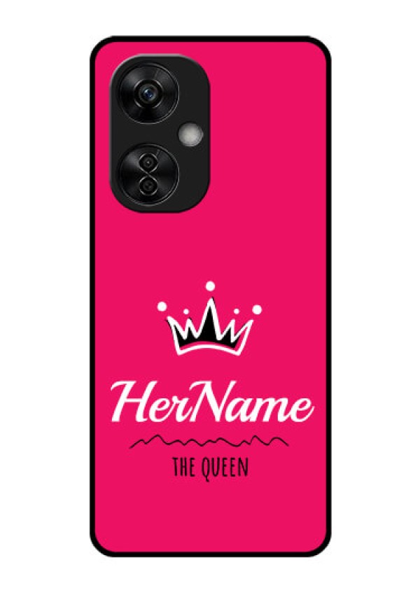 OnePlus Nord CE 3 Lite 5G Glass Phone Case Queen with Name