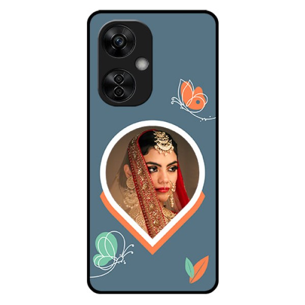 OnePlus Nord CE 3 Lite 5G Custom Glass Mobile Case - Droplet Butterflies Design