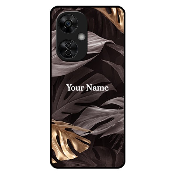 OnePlus Nord CE 3 Lite 5G Personalised Glass Phone Case - Wild Leaves digital paint Design OnePlus Nord CE 3 Lite 5G Personalised Glass Phone Case - Wild Leaves digital paint Design