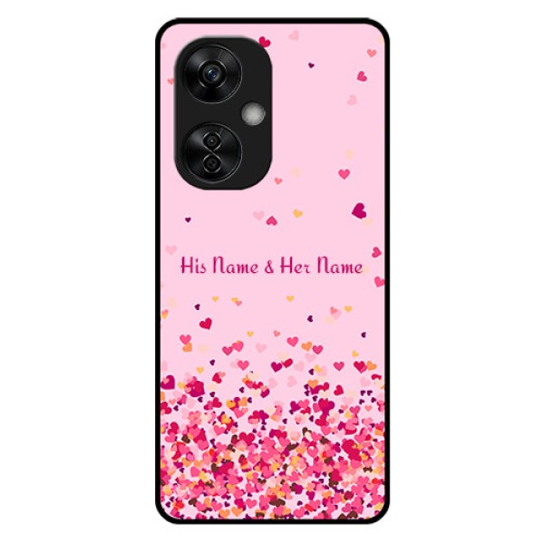 OnePlus Nord CE 3 Lite 5G Photo Printing on Glass Case - Floating Hearts Design OnePlus Nord CE 3 Lite 5G Photo Printing on Glass Case - Floating Hearts Design