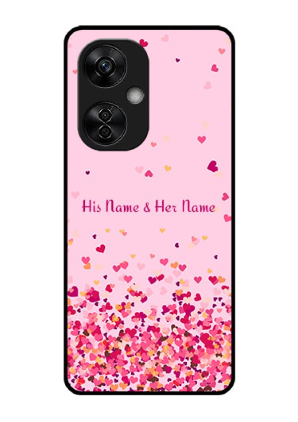 OnePlus Nord CE 3 Lite 5G Photo Printing on Glass Case - Floating Hearts Design