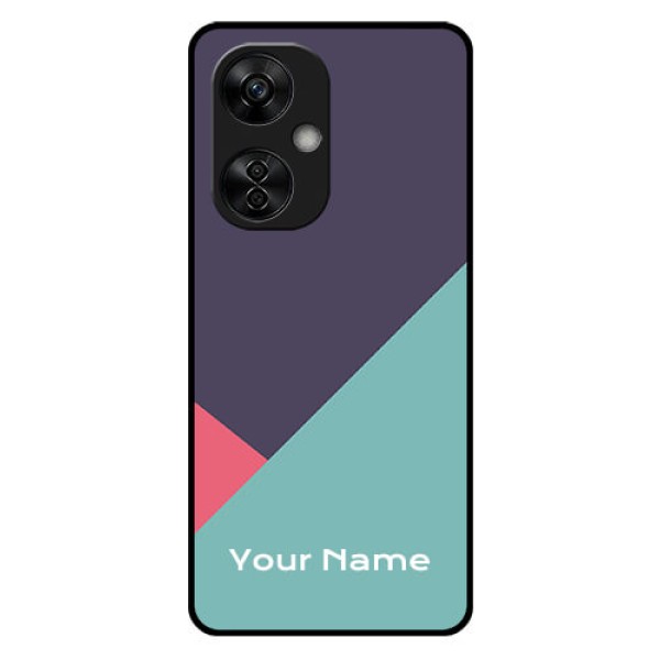OnePlus Nord CE 3 Lite 5G Custom Glass Mobile Case - Tri Color abstract Design OnePlus Nord CE 3 Lite 5G Custom Glass Mobile Case - Tri Color abstract Design