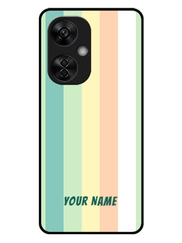 Custom OnePlus Nord CE 3 Lite 5G Photo Printing on Glass Case - Multi-colour Stripes Design