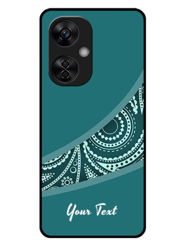Custom OnePlus Nord CE 3 Lite 5G Photo Printing on Glass Case - semi visible floral Design