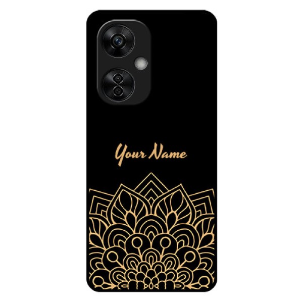 OnePlus Nord CE 3 Lite 5G Custom Glass Phone Case - Golden mandala Design
