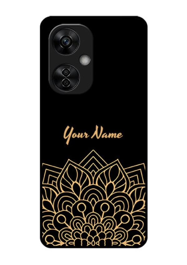 OnePlus Nord CE 3 Lite 5G Custom Glass Phone Case - Golden mandala Design