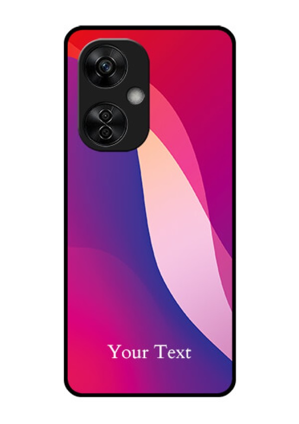 OnePlus Nord CE 3 Lite 5G Personalized Glass Phone Case - Digital abstract Overlap Design