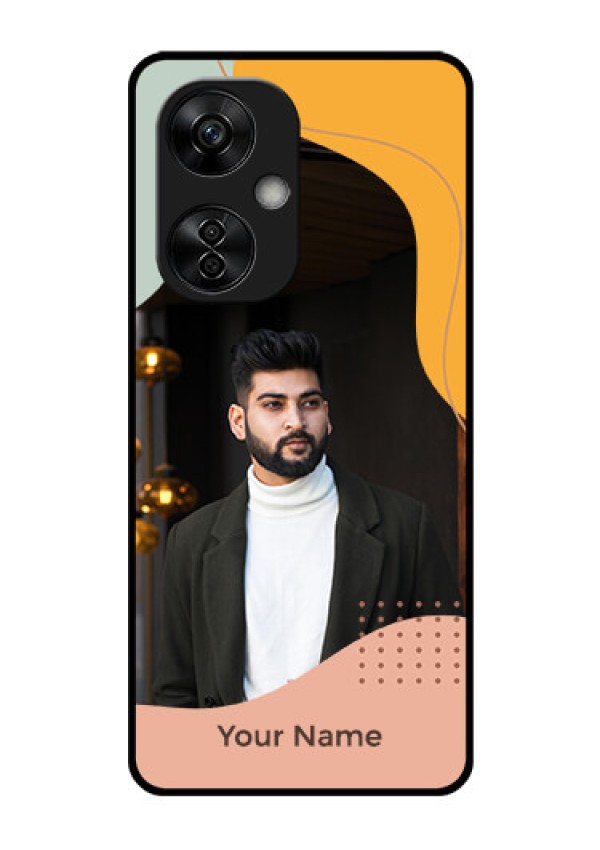 OnePlus Nord CE 3 Lite 5G Personalized Glass Phone Case - Tri-coloured overlay design